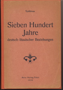 Vydunas 700 Jahre deutsch litauische Beziehungen