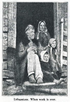 Litauen Dorf Bauern Litauische Dorfbewohner