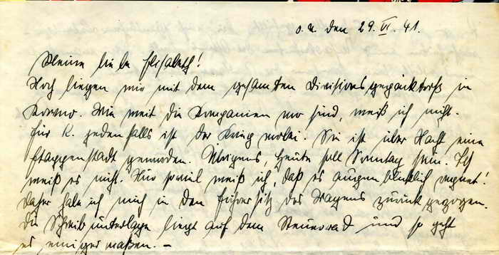 Feldpostbrief Kowno Pogrome 1941