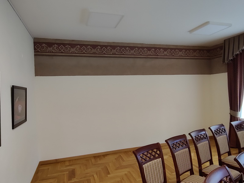 Reste von Wandmalerei Antazave Herrenhaus Antazave Wandmalerei