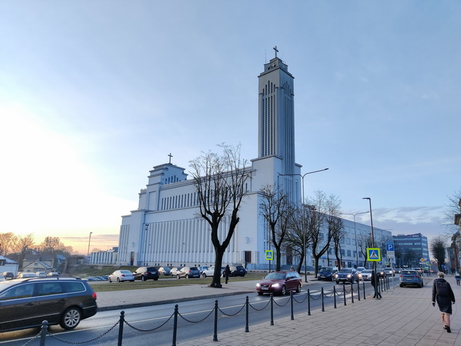 Kirche Kaunas Seitenansicht Christi Auferstehung Kaunas