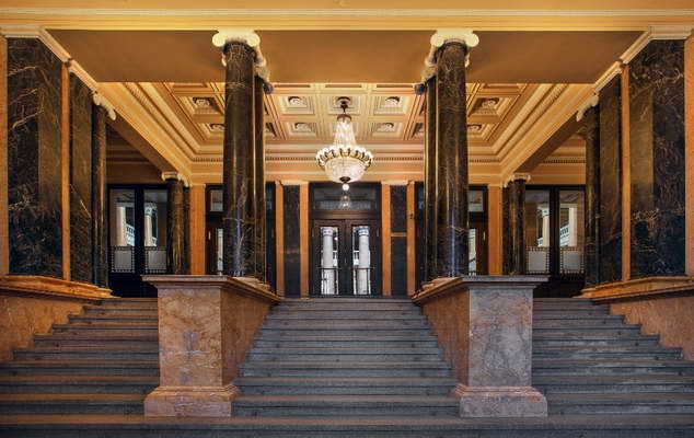 Eingang zur Lobby Bank Kaunas Bank von Kaunas Eingang