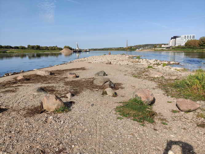Landspitze Zusammenfluss Nemunas und Neris Kaunas Litauen Kaunas Nemunas Neris