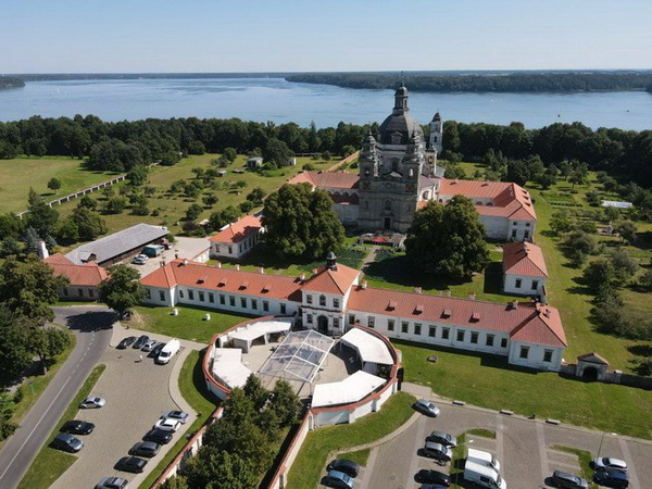 Litauen Kaunas Kloster Pazaislis Kaunas Pazaislis Luftaufnahme