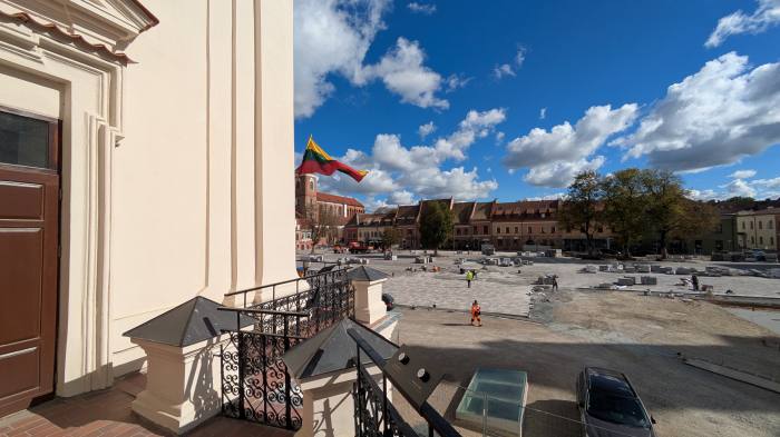 Kaunas Rathaus Blick vom Balkon
