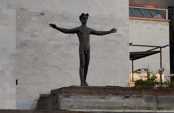 Žmogus Kaunas Litauen Figur Statue Mensch in Kaunas