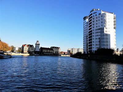 Kaliningrad Pregel Fischerhafen Pregel mit Fischerhafen
