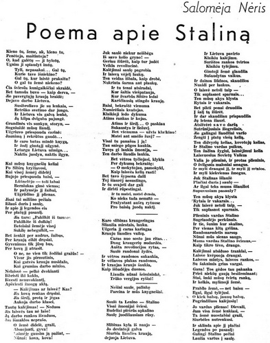Neris Gedicht fuer Stalin Salomeja Neris