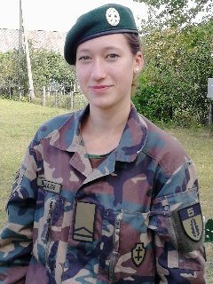 Litauen Soldatin Jugendwerbung Soldatin Litauen