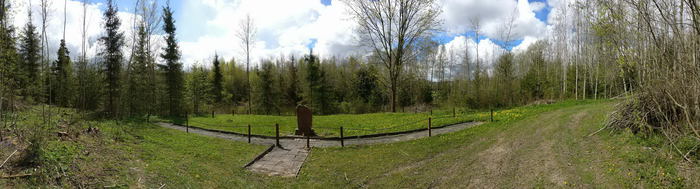 Panoramafoto Massgrave Rainiai Holocaust Massengrab Rainiai Litauen