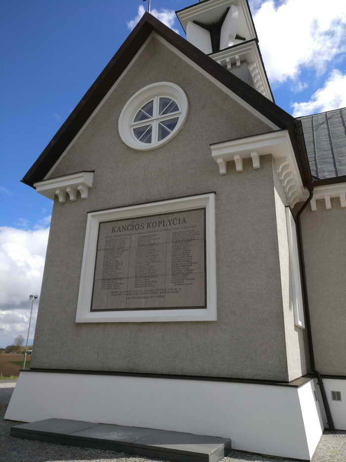 Inschrift Märtyrer Kapelle Kapelle der Märtyrer von Rainiai
