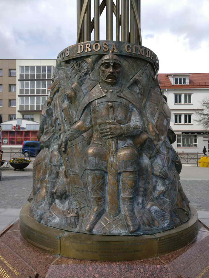 Litauen Denkmal Bronze Telsiaier Globus Monument