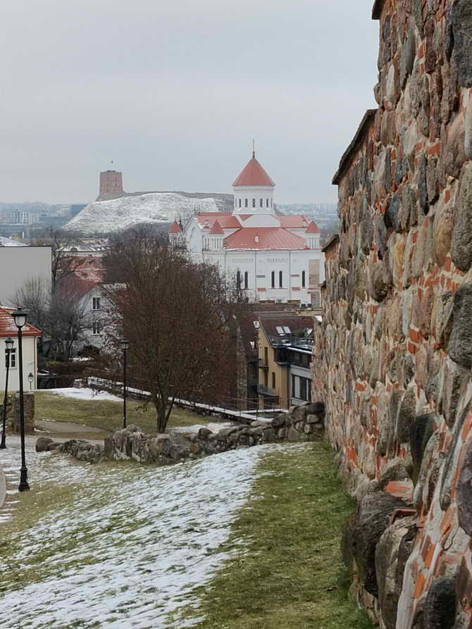 Vilnius Blick auf Marienkirche und Gediminoturm Marienkirche und Gediminoturm