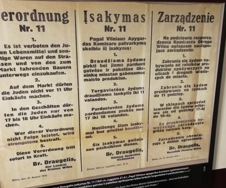 Draugelis Judengesetze Holocaustmuseum Vilnius
