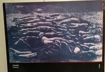 Leichenstapel Paneriai Ermordete in Paneriai Holocaustmuseum Vilnius