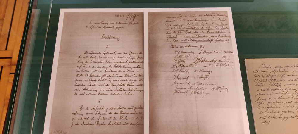 Unabhängigkeitserklärung Signataru namai Vilnius Litauische Unabhängigkeitserklärung Vilnius