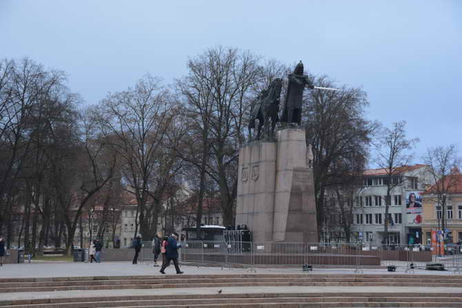 Reiterstandbild Gedimino Vilnius Litauen Gedimino Vilnius