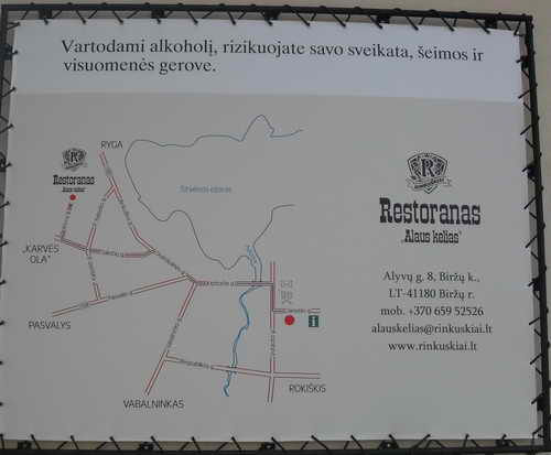 Anfahrt Rinkuskiai Brauerei Birzai Litauen