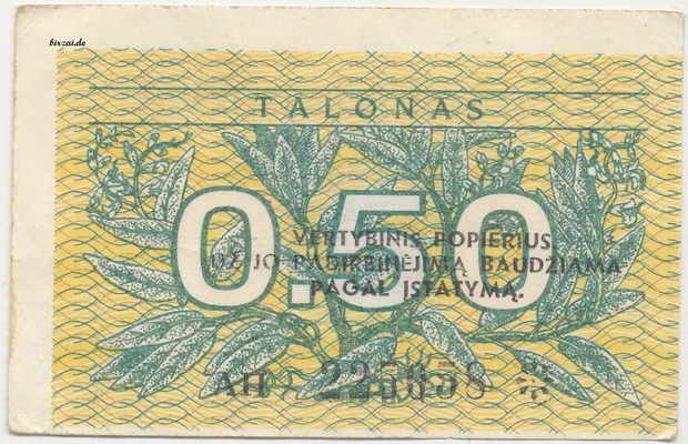 0.5 talonas rückseite