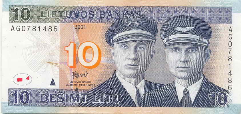 zehn litas von vorne