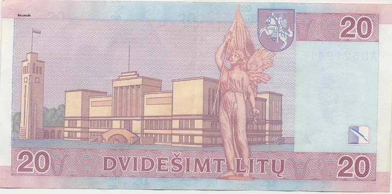 20 litas schein von hinten